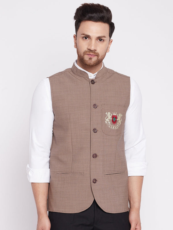 Men's Nehru Jacket With Welt Pockets -Even Apparels