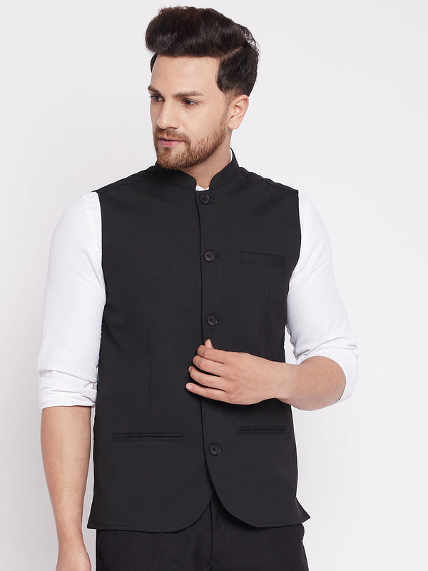 Men's Nehru Jacket With Welt Pockets -Even Apparels