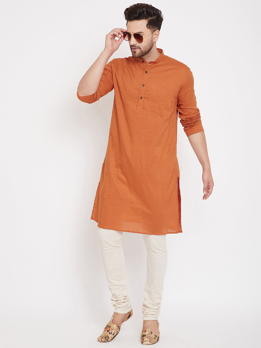 Men's Sherwani Kurta With Asymetrical Cut - Even Apparels