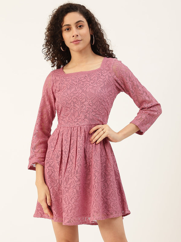 Women's Lavender Net Dress - Maaesa