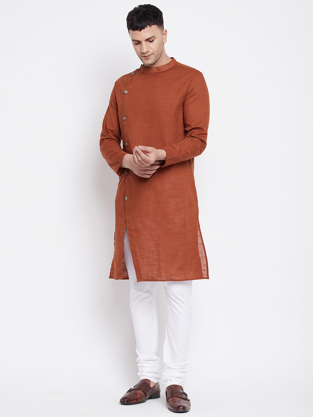 Men's Sherwani Kurta With Asymetrical Cut - Even Apparels