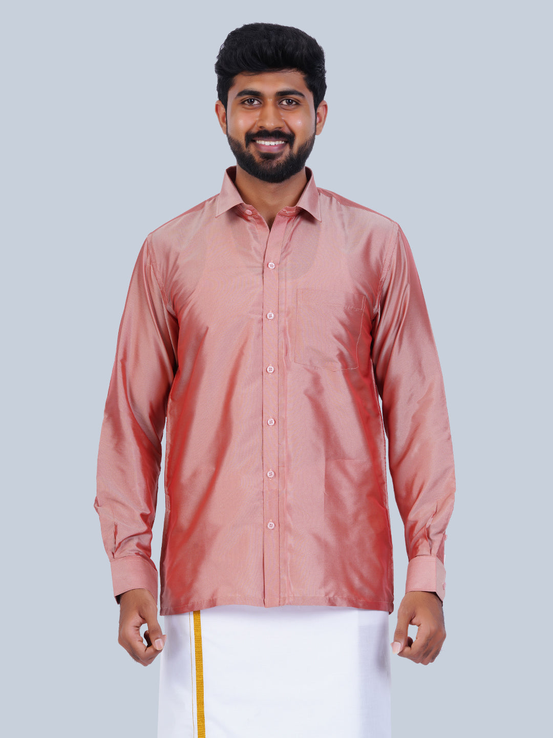 Men's Karishma Fullhand Shirt Only Sienna Pink  - Thangamagan