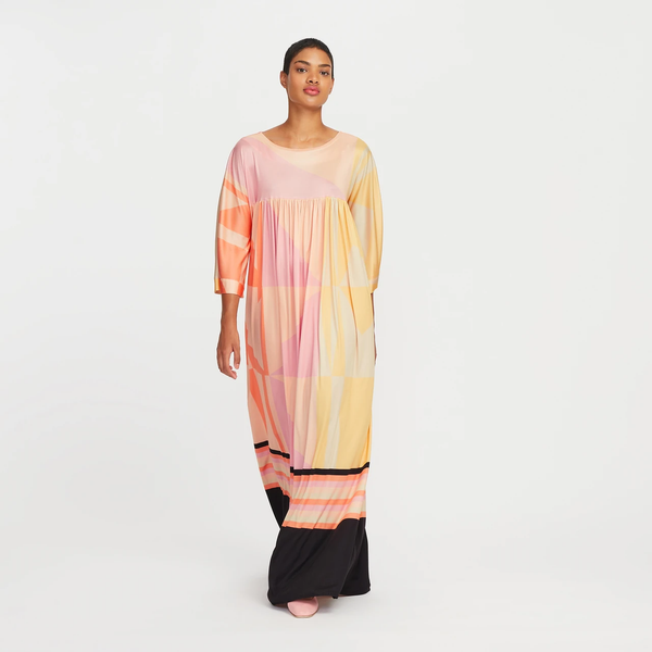 Women's Pink Pleated Maxi Dress - JSDC