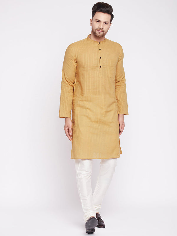 Men's Long Kurta with Band Collar -Even Apparels