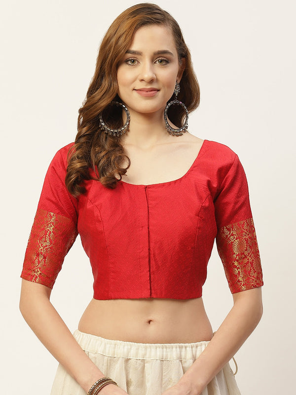 Women's Brocade Saree Blouse by Shringaar- 1 pc