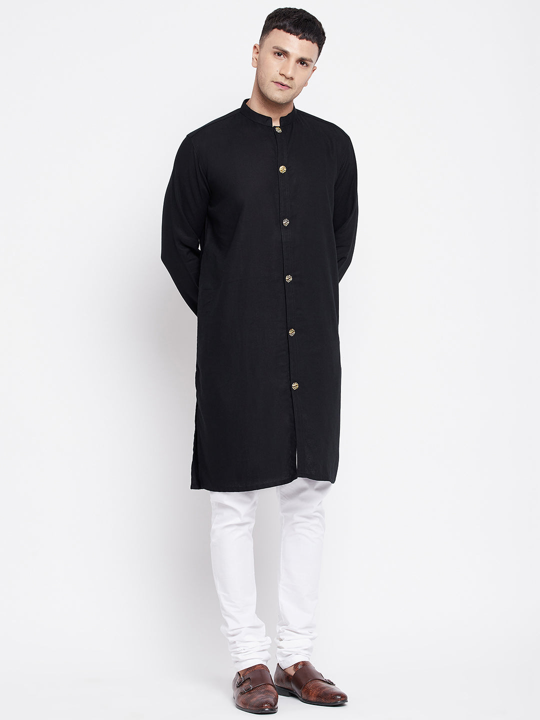 Men's Sherwani Kurta With Open Front - Even Apparels