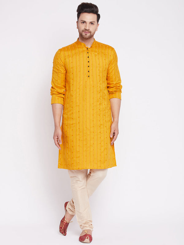 Men's Long Kurta with Band Collar -Even Apparels