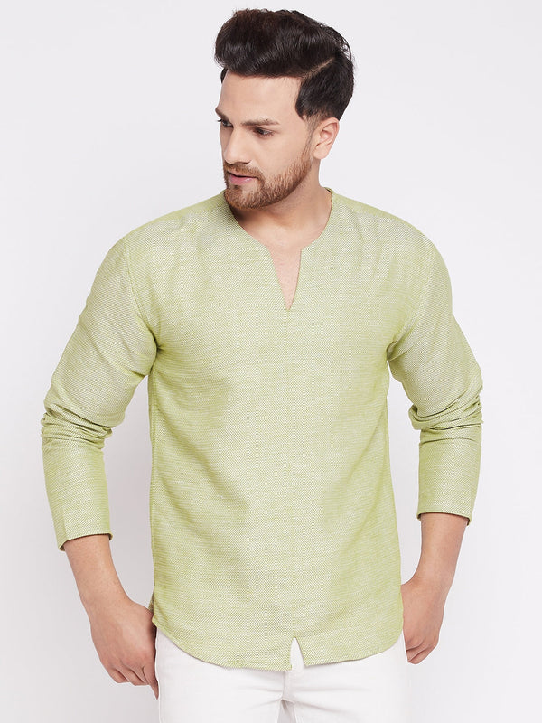 Men's Kurta with Slit Neckline -Even Apparels