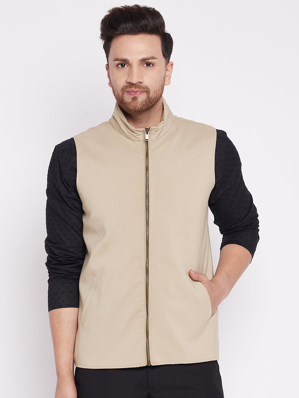 Men's Nehru Jacket With Welt Pockets -Even Apparels