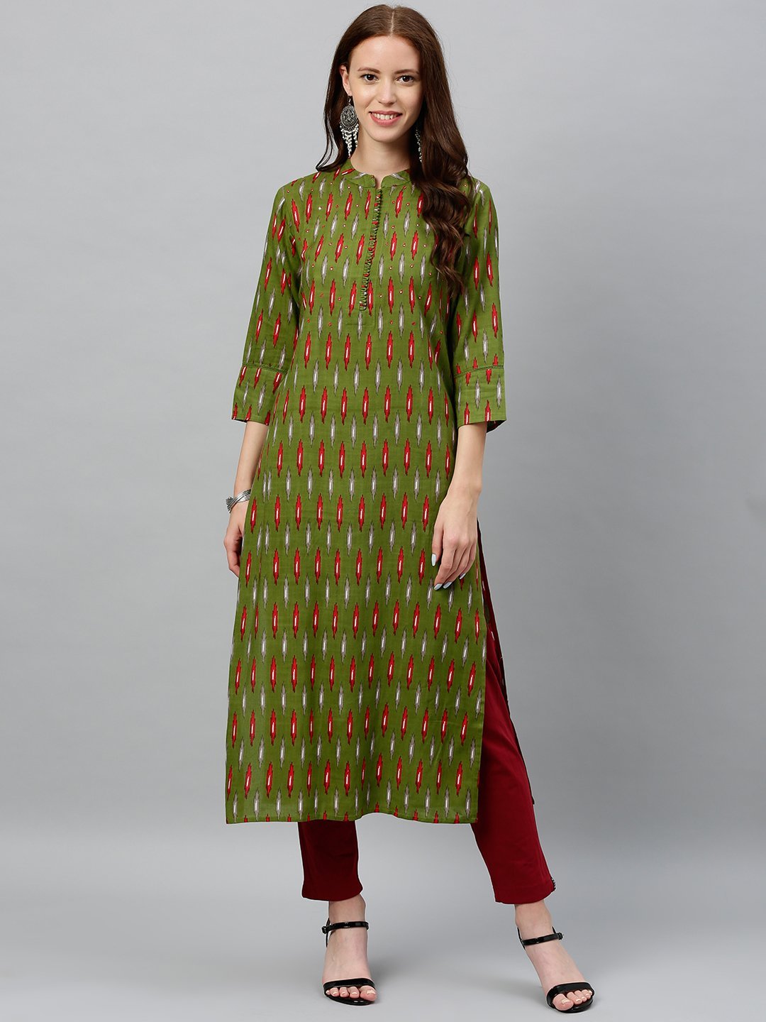 Women's Mustard Yellow Rayon Kurta by Kipek (1pc)