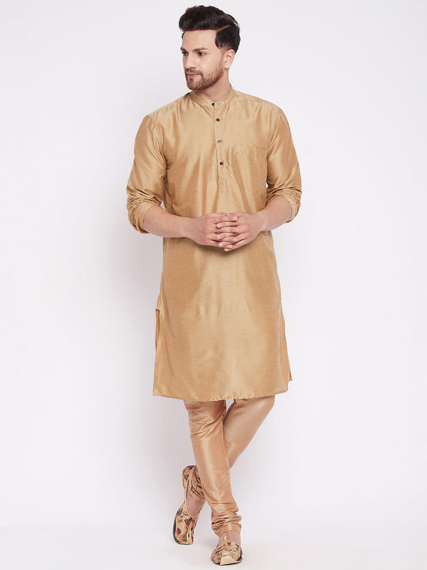 Men's Long Kurta with Band Collar -Even Apparels