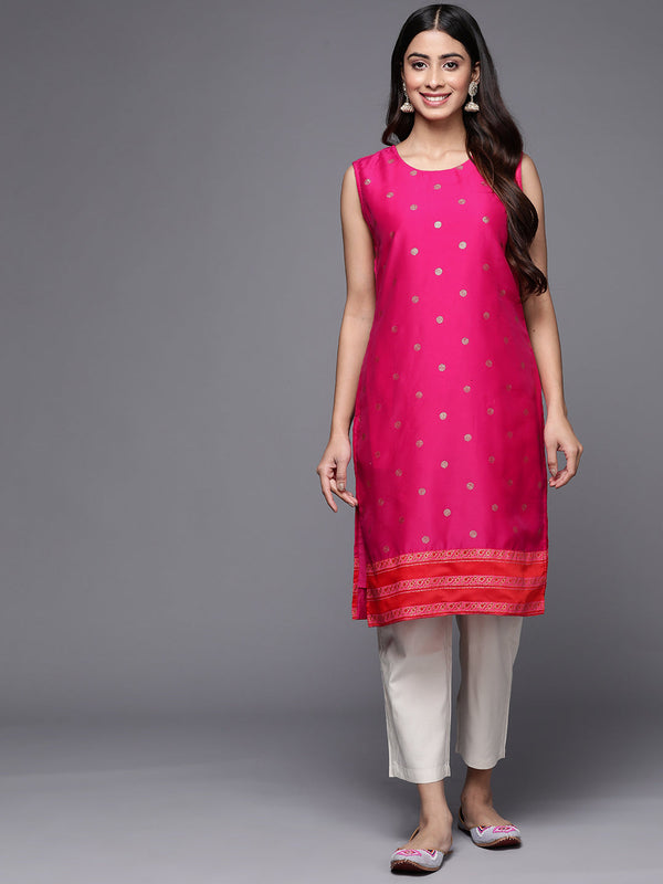 Pink Geometric Printed Kurta