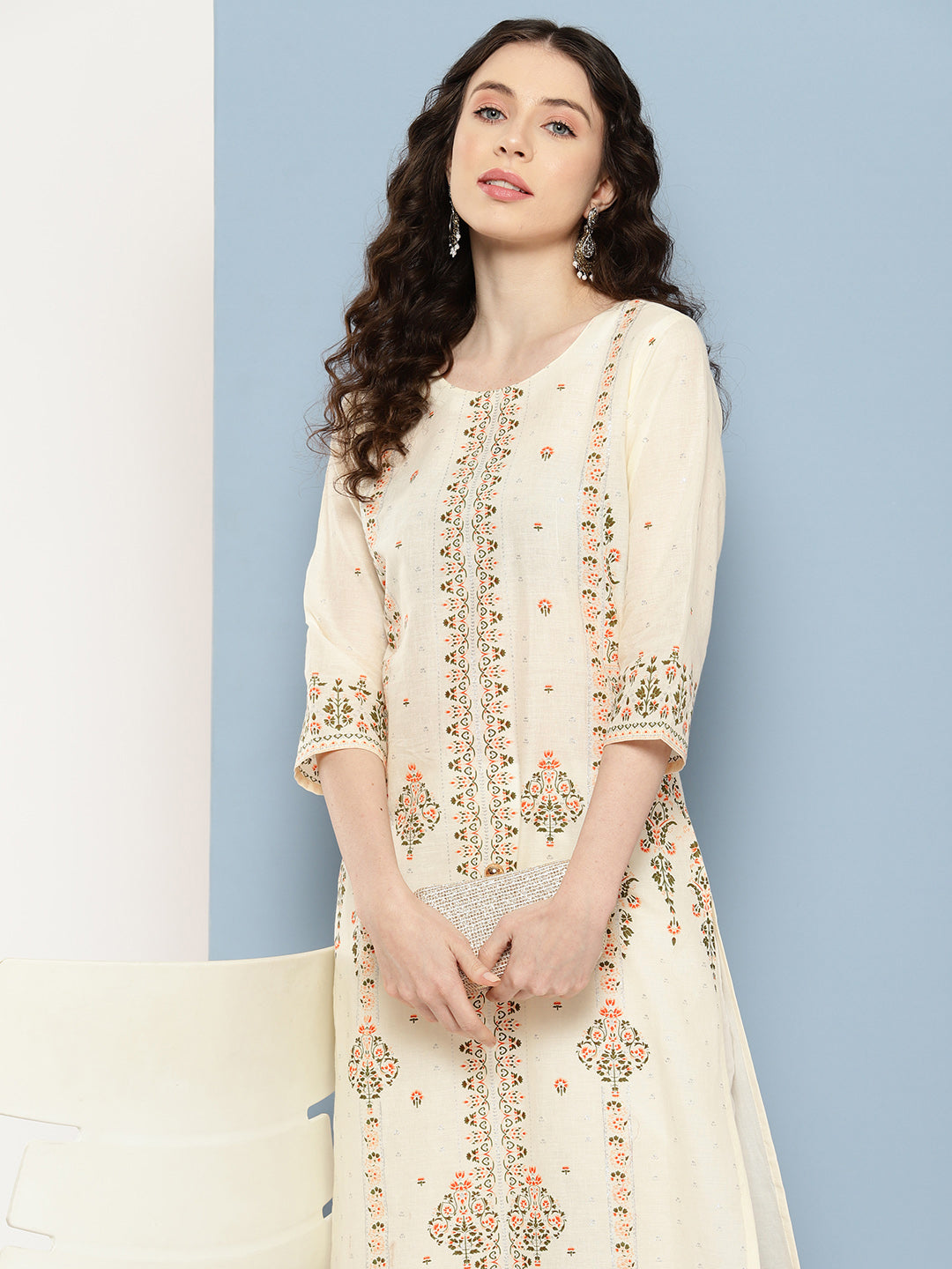 Women's Floral Printed Kurta - Ahalyaa