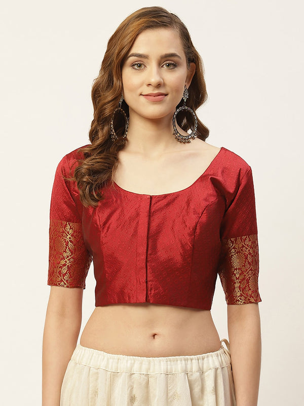 Women's Maroon Blouse by Shringaar- (1pc set)