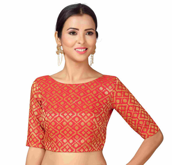 Women's Brocade Saree Blouse by Shringaar- 1 pc