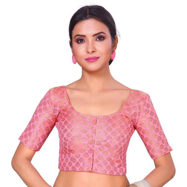 Women's Light pink Saree Blouse by Shringaar - 1pc