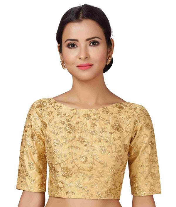 Women Gold Wedding Saree Blouse by Shringaar (1pc)