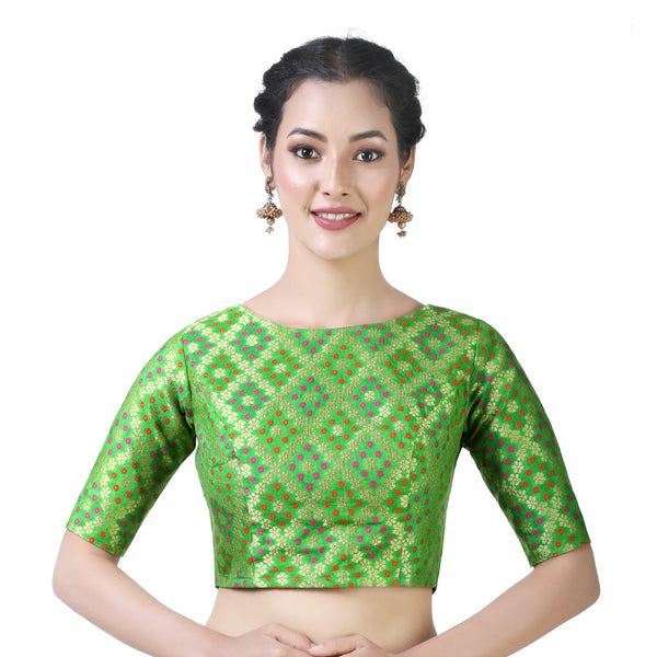 Women's Brocade Saree Blouse by Shringaar- 1 pc