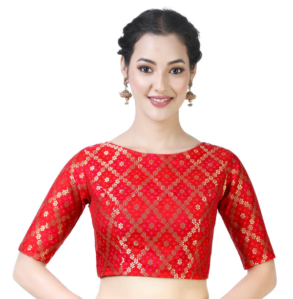 Women's Brocade Saree Blouse by Shringaar- 1 pc