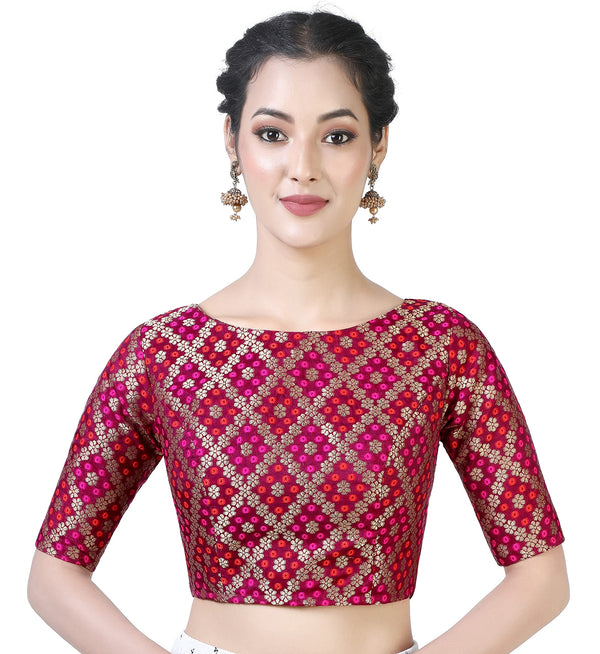 Women's Wine Purple Blouse by Shringaar- (1pc set)