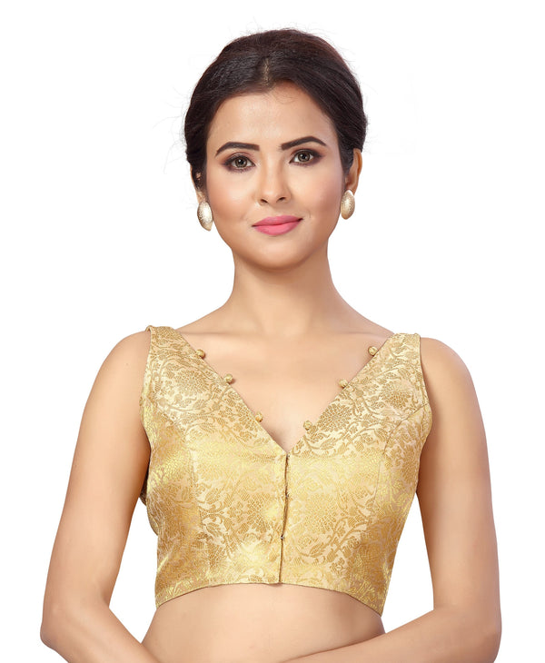 Women's Polyester Stitched Sleeveless Blouse. - Shringaar