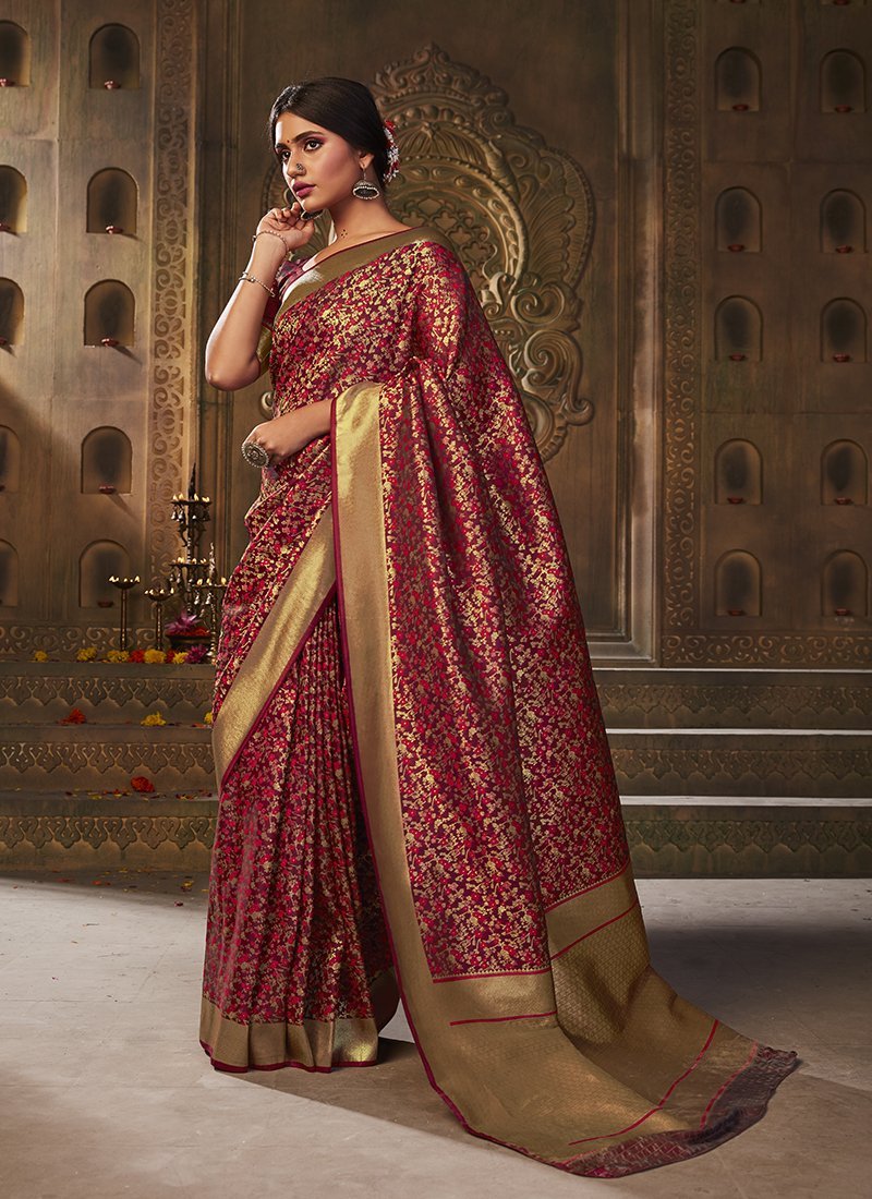 Women's Banarasi Silk Woven saree - Monjolika