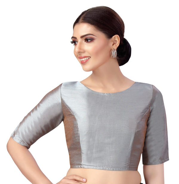 Women's Polyester Plain Coloured Saree Blouse. - Shringaar