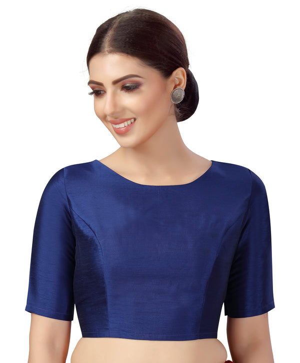 Women's Polyester Plain Coloured Saree Blouse. - Shringaar