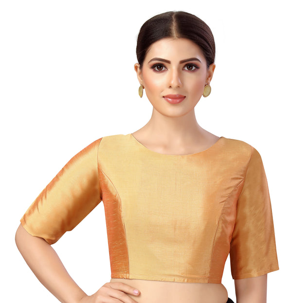 Women's Polyester Plain Coloured Saree Blouse. - Shringaar