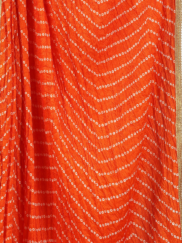 Women's Vegan Silk Bandhni Dupatta - Shringaar