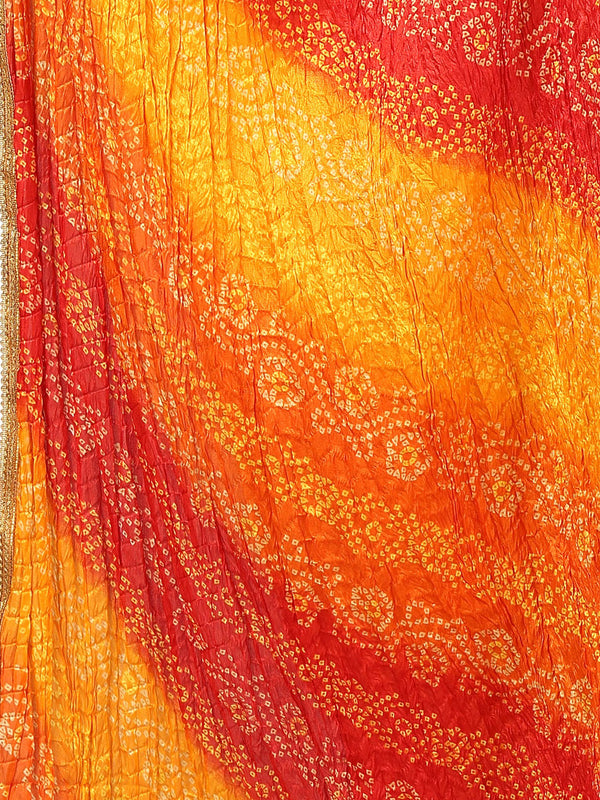 Women's Vegan Silk Multi Coloured Bandhni Dupatta - Shringaar