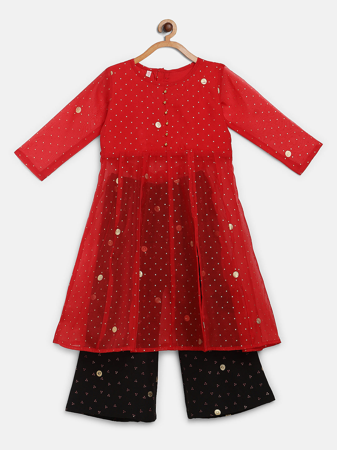 Polyester Kurta & Palazzo Set for Girls - AHALYAA Girls