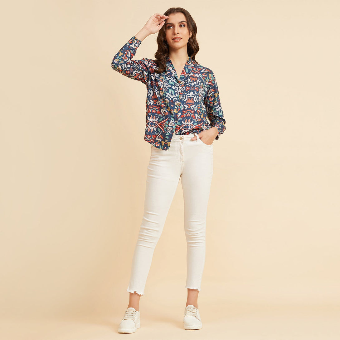 Women's Abstract Printed Shirt - Azira