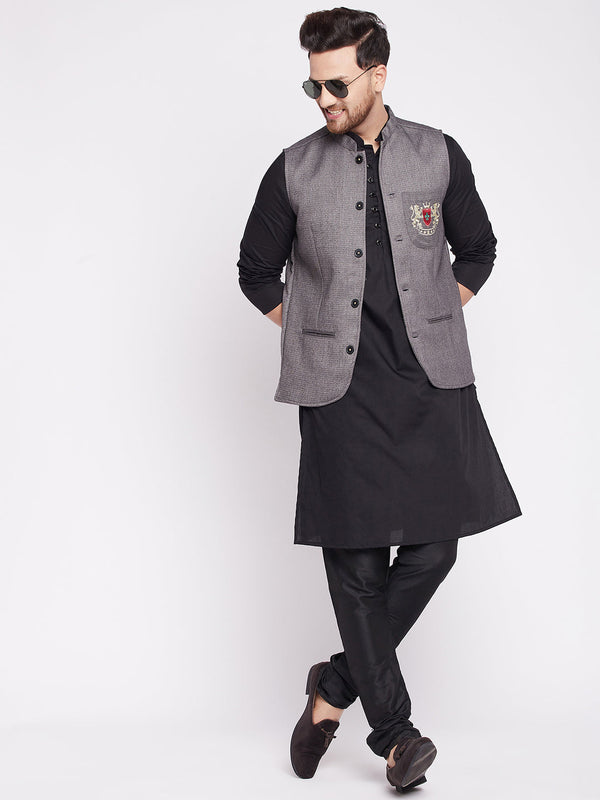 Men's Nehru Jacket with welt pockets -Even Apparels