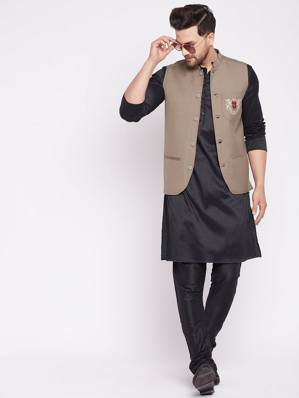 Men's Nehru Jacket with welt pockets -Even Apparels