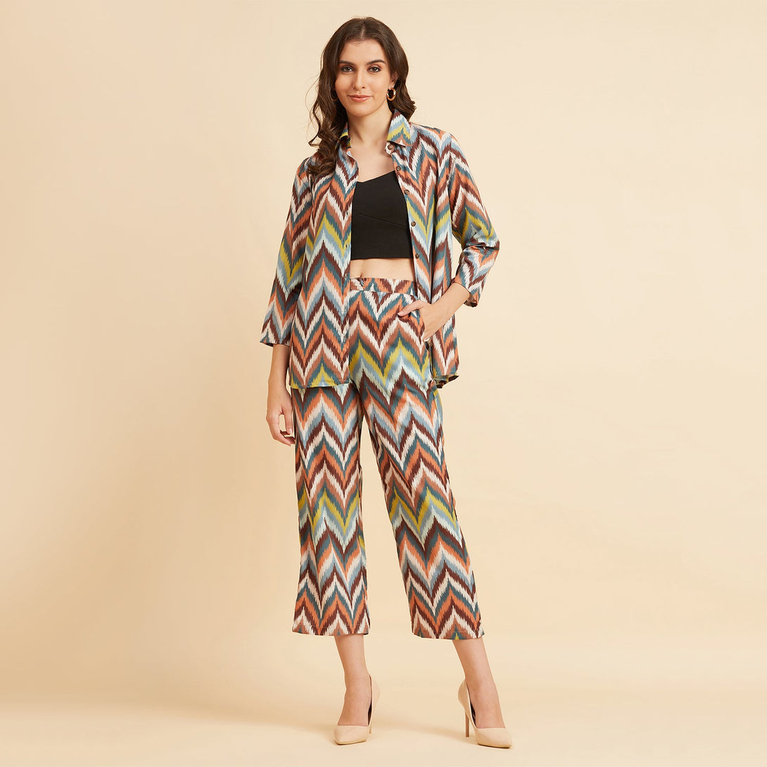 Women's Abstract Printed  Co-Ord Set - Azira