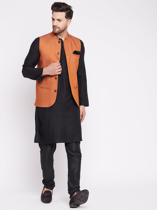 Men's Nehru Jacket with welt pockets -Even Apparels