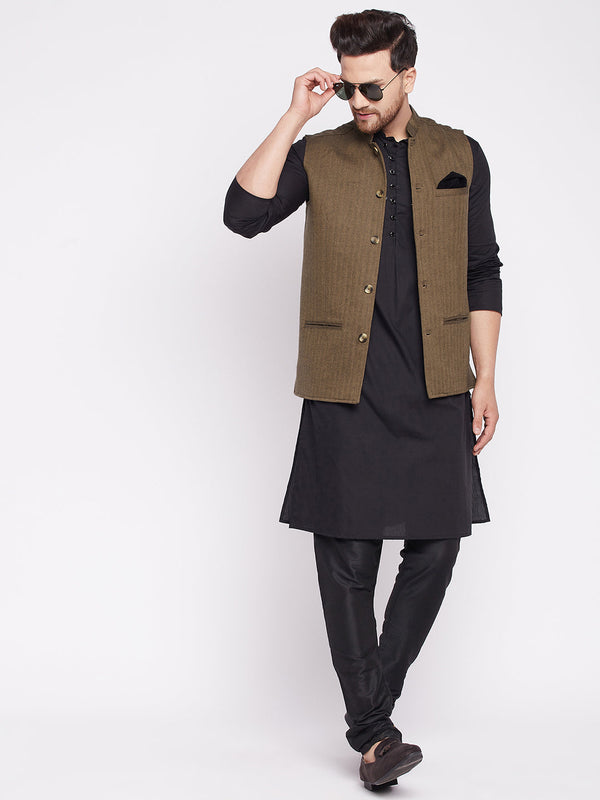 Men's Nehru Jacket with welt pockets -Even Apparels