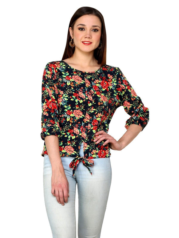 Women's Floral Knot Top - Pannkh