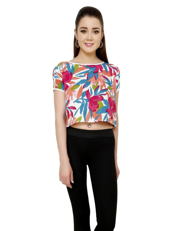 Women's Floral Crop Top - Pannkh