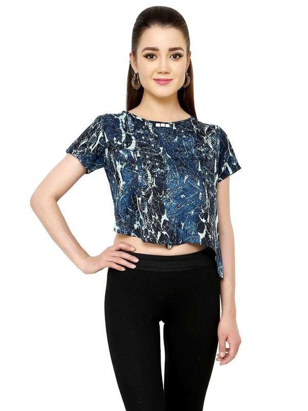 Women's Asymmetric Crop Top - Pannkh