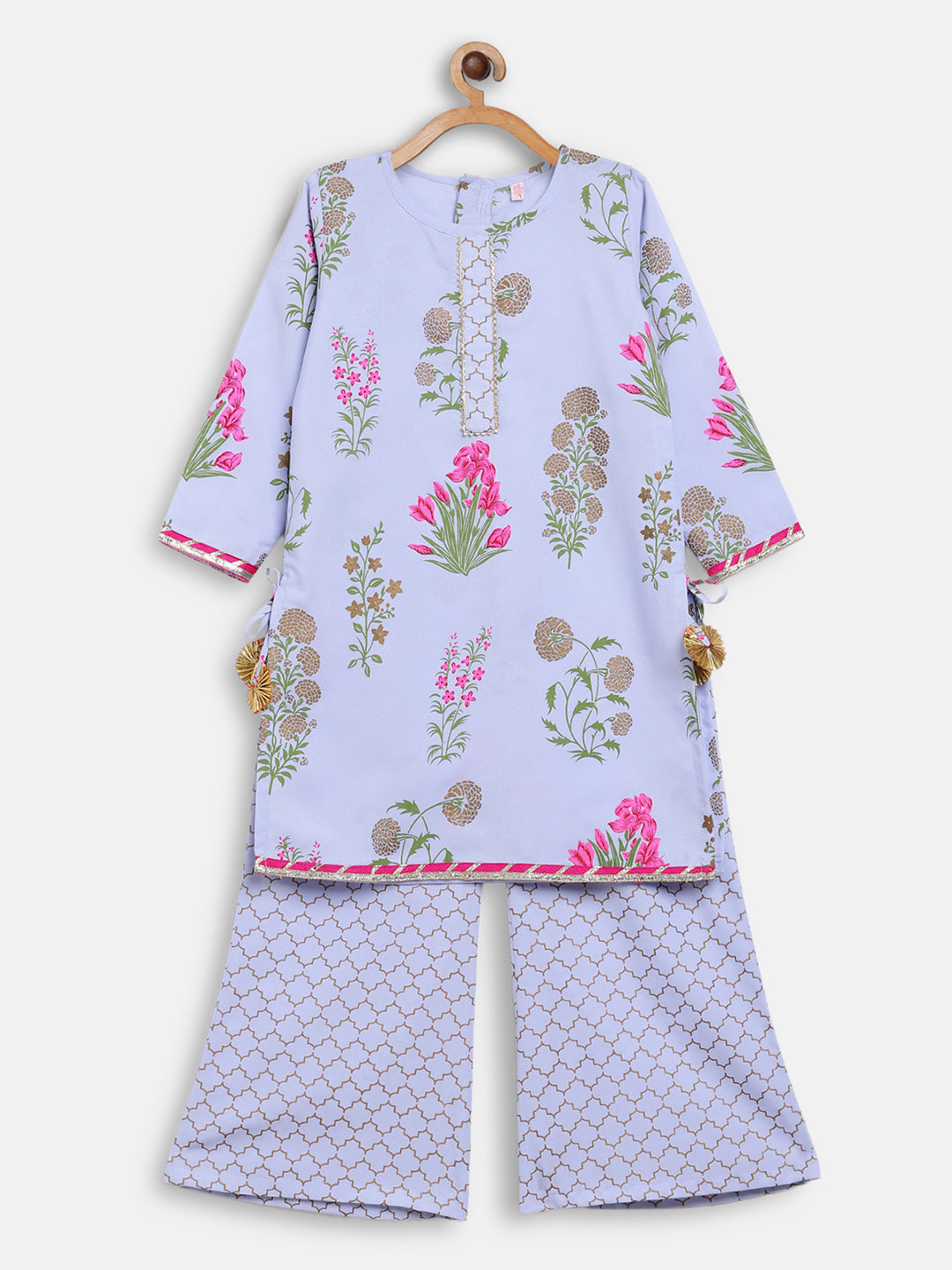 Crepe Kurta & Palazzo Set for Girls - AHALYAA Girls