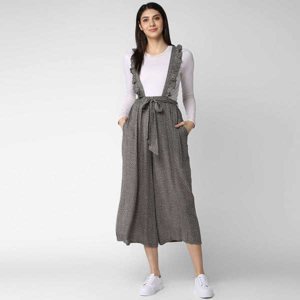 Women's Rayon Crepe Pinafore Pants cum Dungaree (Inner not provided) - StyleStone