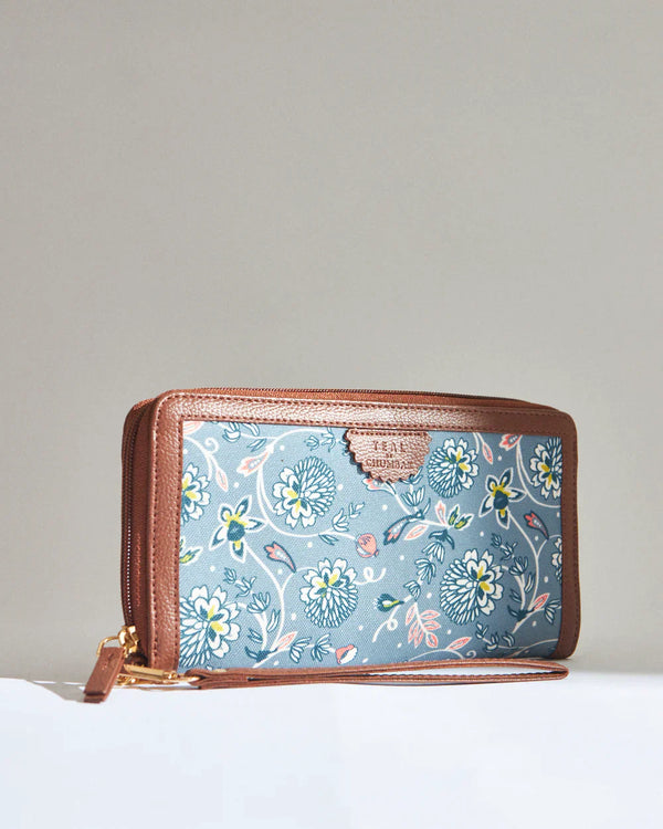 Teal By  Grey Bloom Long Wallet - Chumbak