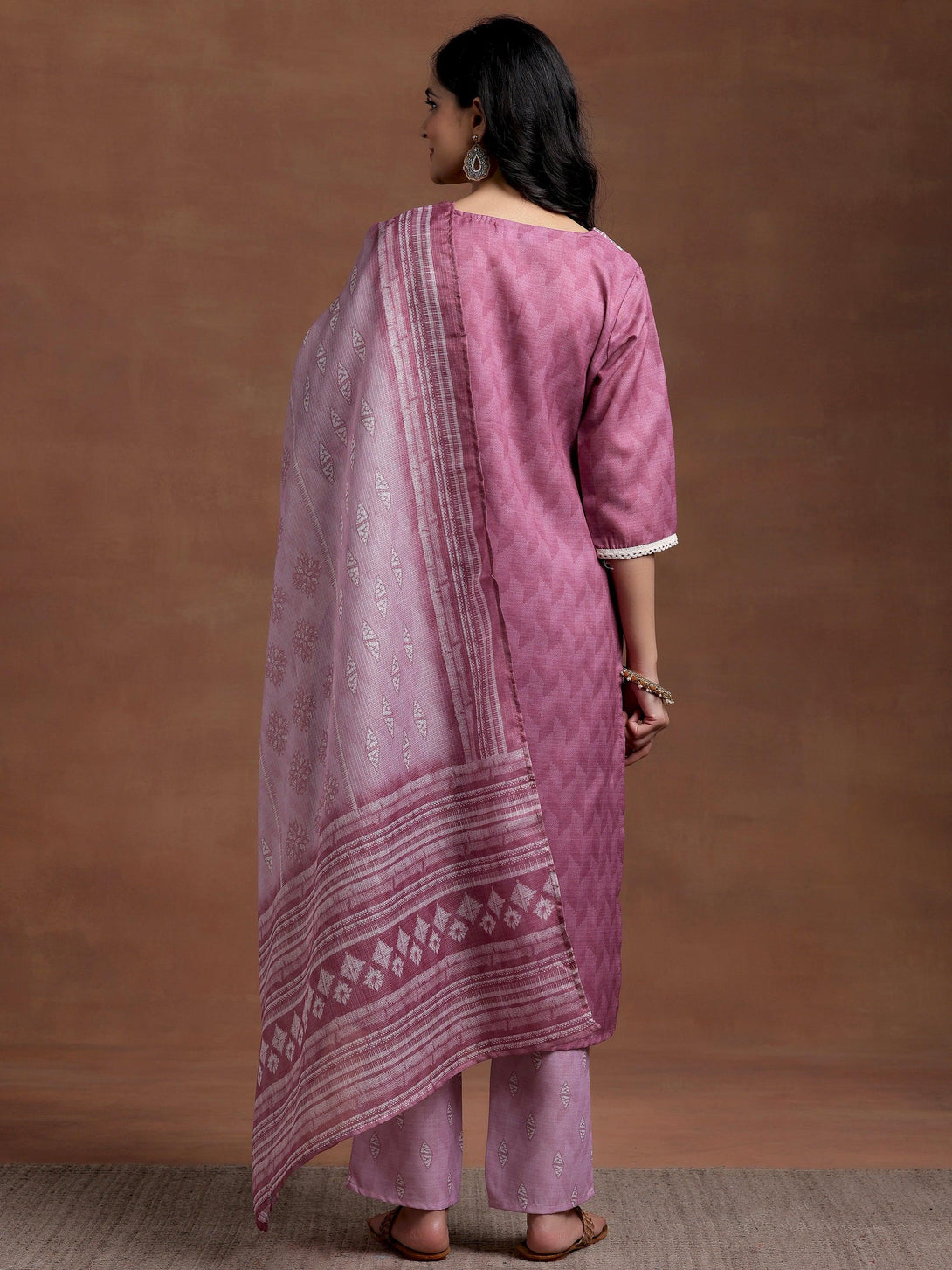 Pink Yoke Design Cotton Straight Suit With Dupatta - Jashvi