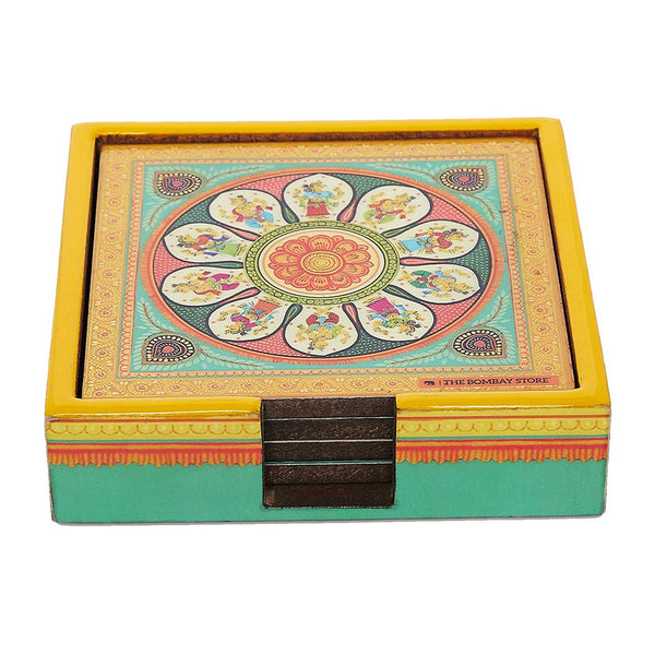 TBS23250 COASTER PATACHITRA FOLK TA