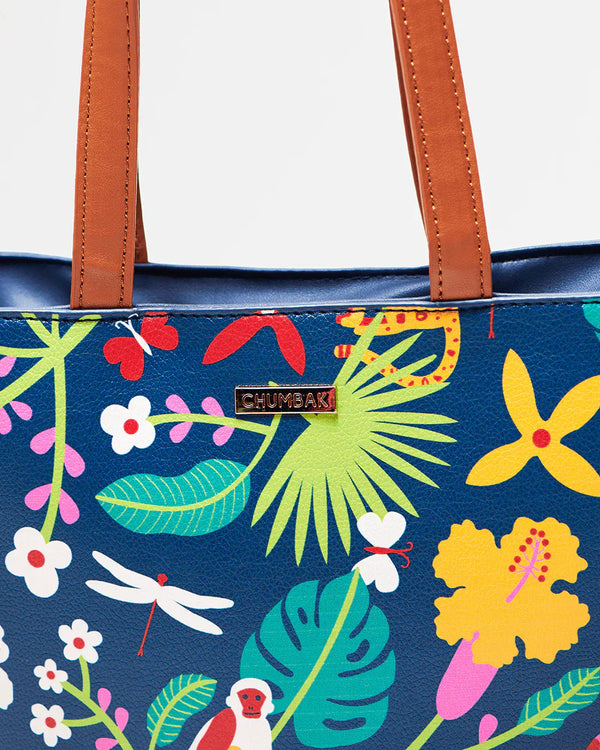 Madagascar Tales Tote Bag - Navy Blue - Chumbak