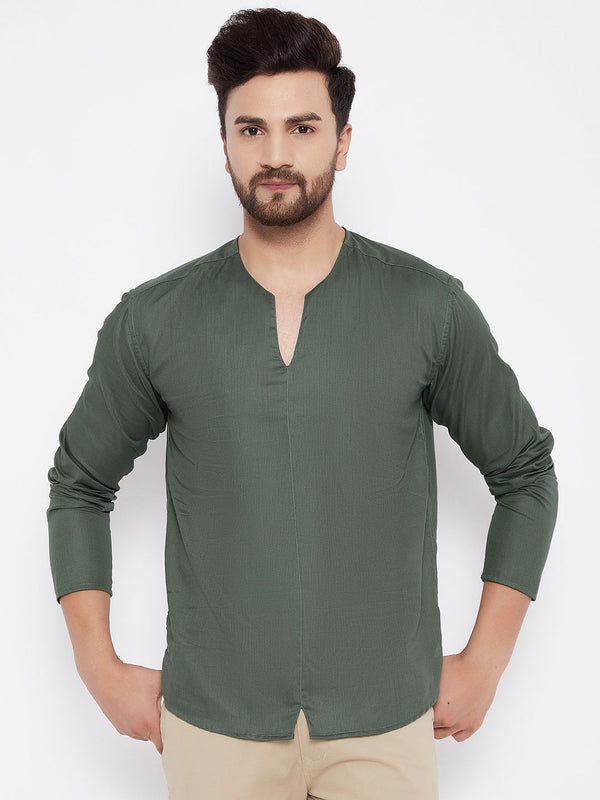 Men's Solid Pure Cotton Kurta - Even Apparels