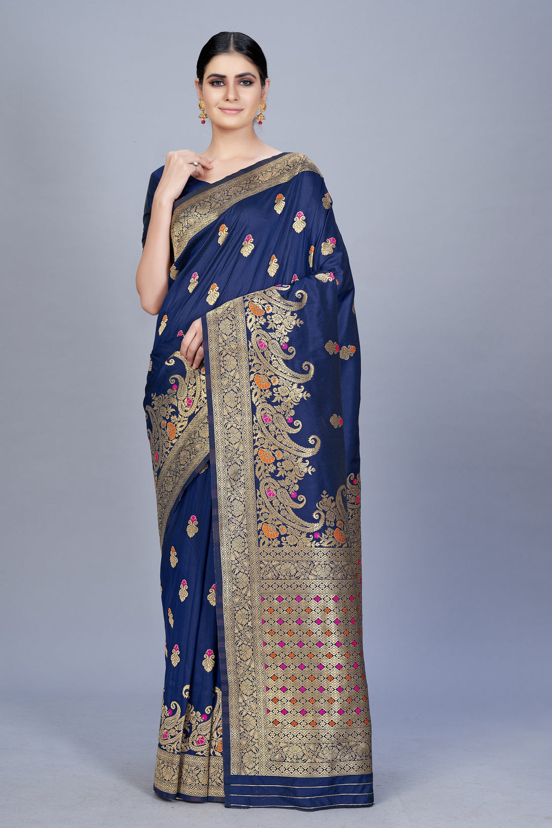 Women's Banarasi silk Woven Saree - Monjolika