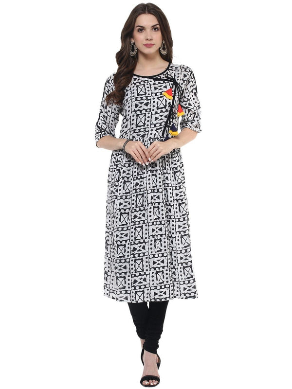 Women's Angarkha Printed Kurti - Pannkh